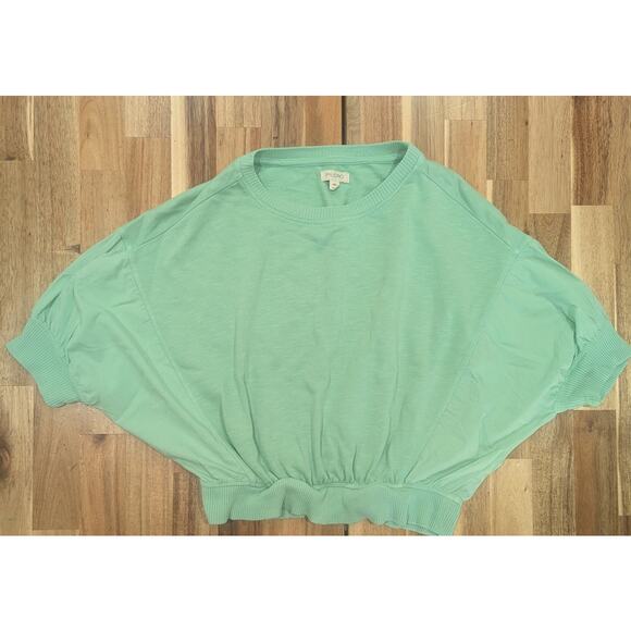 Pilcro Batwing Cropped Sweatshirt top Oversized Mint Green XXS - Picture 5 of 5